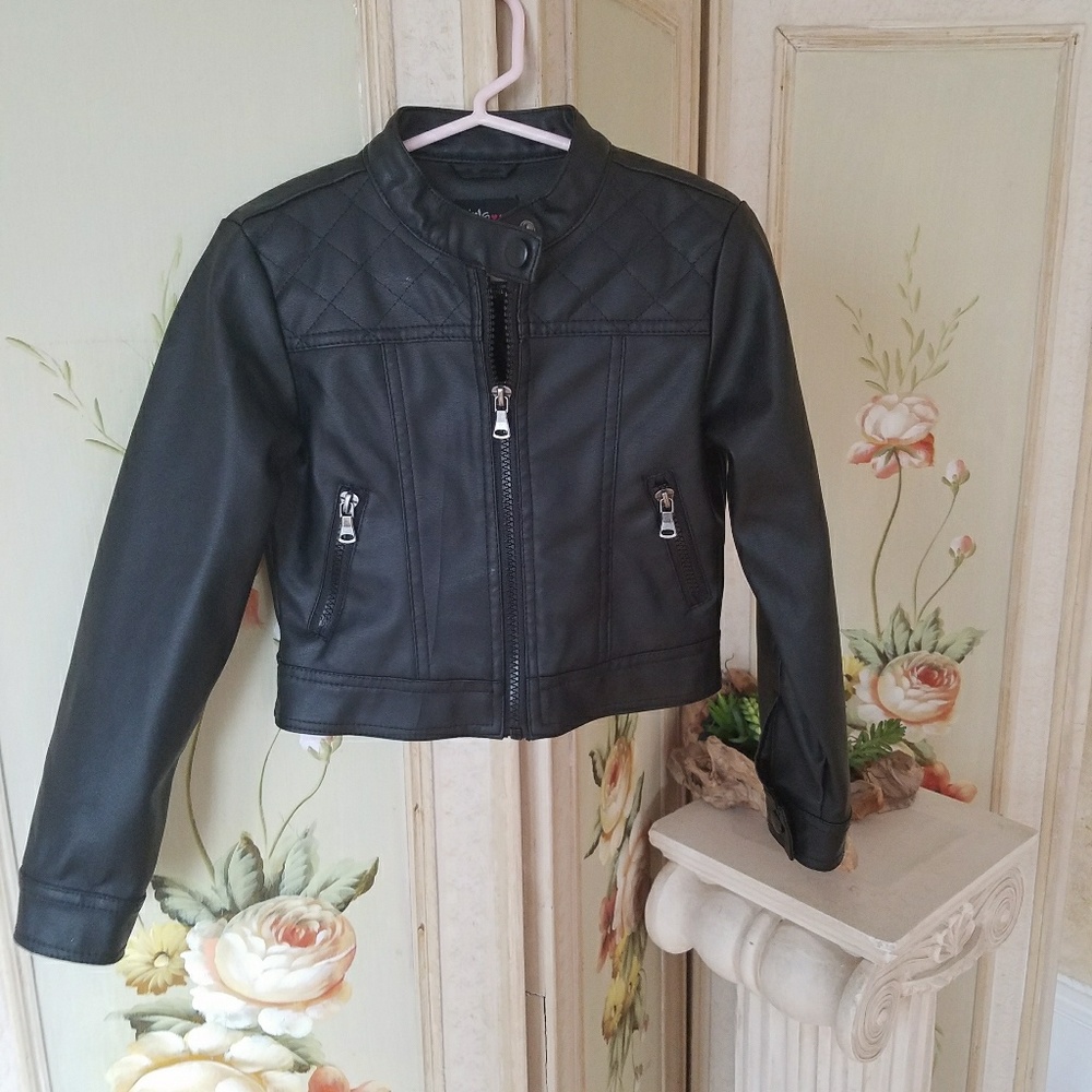 Girls faux leather jacket nwot